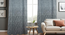 Velvet Floral Emboss Pack of 2 Blackout Window Curtains (Grey) by Urban Ladder - - 