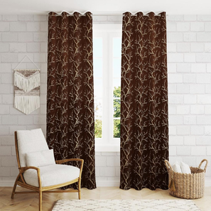 Window Curtains In Bangalore Design Brown Polyester Blackout Window Curtain