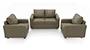 Apollo Sofa Set (Cappuccino, Leatherette Sofa Material, Compact Sofa Size, Soft Cushion Type, Regular Sofa Type, Master Sofa Component, Regular Back Type, Regular Back Height) by Urban Ladder - - 95038