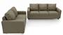 Apollo Sofa Set (Cappuccino, Leatherette Sofa Material, Compact Sofa Size, Soft Cushion Type, Regular Sofa Type, Master Sofa Component, Regular Back Type, Regular Back Height) by Urban Ladder - - 95042