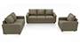 Apollo Sofa Set (Cappuccino, Leatherette Sofa Material, Compact Sofa Size, Soft Cushion Type, Regular Sofa Type, Master Sofa Component, Regular Back Type, Regular Back Height) by Urban Ladder - - 95044