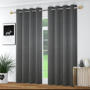 Window Curtains Design Grey Polyester Blackout Window Curtain