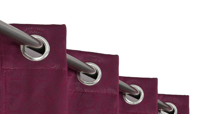 embo Pack of 2 Blackout Long Door Curtains (Red) by Urban Ladder - - 