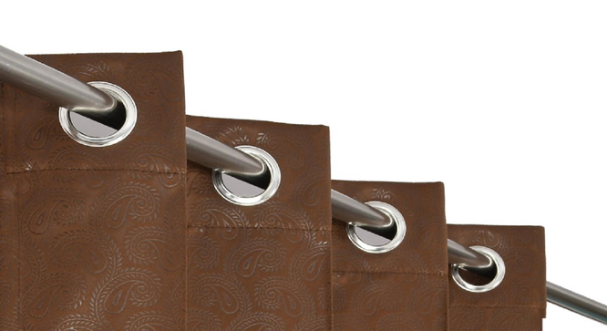 embo Pack of 2 Blackout Long Door Curtains (Brown) by Urban Ladder - - 