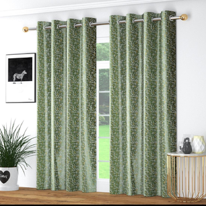 Home Linen In Noida Design Green Polyester Room Darkening Door Curtain