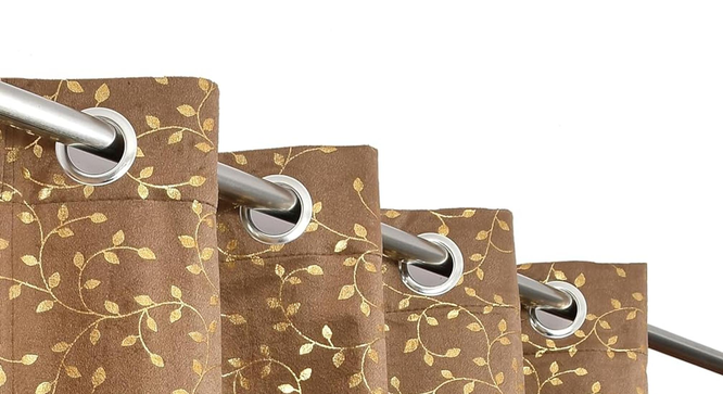 Jasmin Pack of 2 Regular Door Curtains (Beige) by Urban Ladder - - 