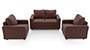 Apollo Sofa Set (Burgundy, Leatherette Sofa Material, Compact Sofa Size, Soft Cushion Type, Regular Sofa Type, Master Sofa Component, Regular Back Type, Regular Back Height) by Urban Ladder - - 95075