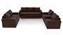 Apollo Sofa Set (Burgundy, Leatherette Sofa Material, Compact Sofa Size, Soft Cushion Type, Regular Sofa Type, Master Sofa Component, Regular Back Type, Regular Back Height) by Urban Ladder - - 95083