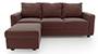 Apollo Sofa Set (Burgundy, Leatherette Sofa Material, Compact Sofa Size, Soft Cushion Type, Regular Sofa Type, Master Sofa Component, Regular Back Type, Regular Back Height) by Urban Ladder - - 95085