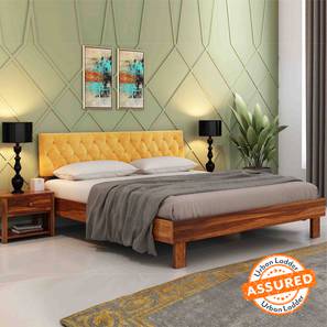 Bedroom Furniture In Purnea Design Rossi Solid Wood King Size Non Storage Bed in Teak Finish