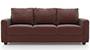 Apollo Sofa Set (Burgundy, Leatherette Sofa Material, Compact Sofa Size, Soft Cushion Type, Regular Sofa Type, Individual 3 Seater Sofa Component, Regular Back Type, Regular Back Height) by Urban Ladder - - 95089