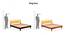 Rossi King Size Bed Without Stotage (Teak Finish, King Bed Size) by Urban Ladder - - 