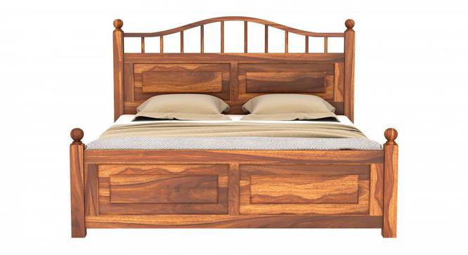 Adams Queen Size Bed Without Stotage (Teak Finish, Queen Bed Size) by Urban Ladder - - 