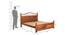 Adams Queen Size Bed Without Stotage (Teak Finish, Queen Bed Size) by Urban Ladder - - 