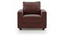 Apollo Sofa Set (Burgundy, Leatherette Sofa Material, Compact Sofa Size, Soft Cushion Type, Regular Sofa Type, Individual 1 Seater Sofa Component, Regular Back Type, Regular Back Height) by Urban Ladder - - 95095