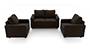 Apollo Sofa Set (Chocolate, Leatherette Sofa Material, Compact Sofa Size, Soft Cushion Type, Regular Sofa Type, Master Sofa Component, Regular Back Type, Regular Back Height) by Urban Ladder - - 95111