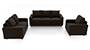 Apollo Sofa Set (Chocolate, Leatherette Sofa Material, Compact Sofa Size, Soft Cushion Type, Regular Sofa Type, Master Sofa Component, Regular Back Type, Regular Back Height) by Urban Ladder - - 95117
