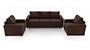 Apollo Sofa Set (Burgundy, Leatherette Sofa Material, Regular Sofa Size, Soft Cushion Type, Regular Sofa Type, Master Sofa Component, Regular Back Type, Regular Back Height) by Urban Ladder - - 95151