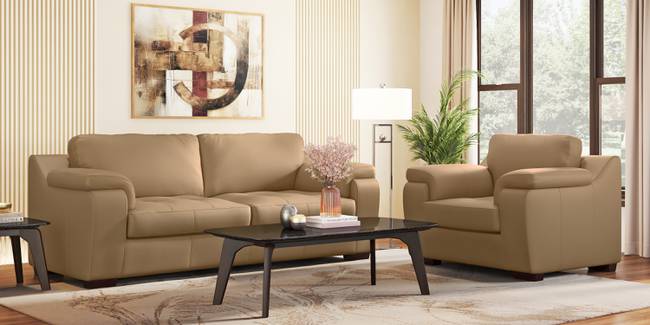 Trissino Premium Italian Leather Sofa (Ecru Italian Leather) (1-seater Custom Set - Sofas, None Standard Set - Sofas, Regular Sofa Size, Regular Sofa Type, Leather Sofa Material, Ecru Italian Leather)