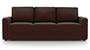 Apollo Sofa Set (Burgundy, Leatherette Sofa Material, Regular Sofa Size, Soft Cushion Type, Regular Sofa Type, Individual 3 Seater Sofa Component, Regular Back Type, Regular Back Height) by Urban Ladder - - 95163