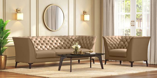 Weston Premium Italian Leather Sofa (Ecru Italian Leather) (1-seater Custom Set - Sofas, None Standard Set - Sofas, Regular Sofa Size, Regular Sofa Type, Leather Sofa Material, Ecru Italian Leather)