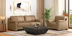 Farina Premium Italian Leather Sofa (Ecru Italian Leather)