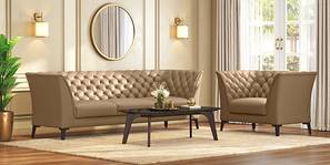 Weston Premium Italian Leather Sofa (Ecru Italian Leather)