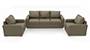 Apollo Sofa Set (Cappuccino, Leatherette Sofa Material, Regular Sofa Size, Soft Cushion Type, Regular Sofa Type, Master Sofa Component, Regular Back Type, Regular Back Height) by Urban Ladder - - 95189