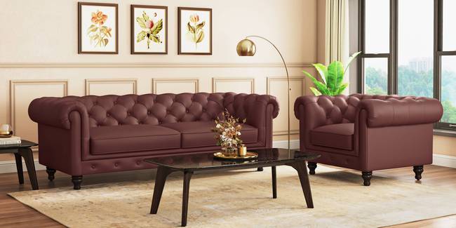 Winchester Premium Italian Leather Sofa (Bordeaux Italian Leather) (1-seater Custom Set - Sofas, None Standard Set - Sofas, Regular Sofa Size, Regular Sofa Type, Leather Sofa Material, Bordeaux Italian Leather)