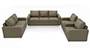 Apollo Sofa Set (Cappuccino, Leatherette Sofa Material, Regular Sofa Size, Soft Cushion Type, Regular Sofa Type, Master Sofa Component, Regular Back Type, Regular Back Height) by Urban Ladder - - 95195