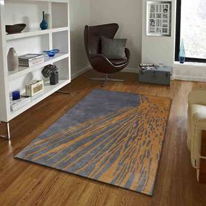 Carpet Collections Design Gold Abstract Hand Tufted Wool 3 X 5 Feet Carpet