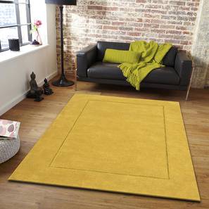 Carpet Design Design Yellow Solids Hand Tufted Wool 2 X 5 Feet Carpet