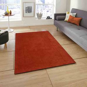 Carpet Collections Design Orange Solids Hand Tufted Wool 2 X 5 Feet Carpet