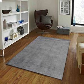 Carpet Design Design Grey Solids Hand Tufted Wool 2 X 5 Feet Carpet