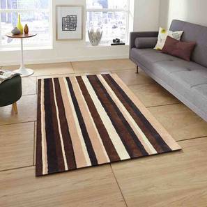 Carpets And Rugs In Ghaziabad Design Beige Stripes Hand Tufted Wool 2 X 5 Feet Carpet