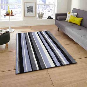 Carpets And Rugs In Ghaziabad Design Black And White Stripes Hand Tufted Wool 2 X 5 Feet Carpet