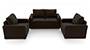 Apollo Sofa Set (Chocolate, Leatherette Sofa Material, Regular Sofa Size, Soft Cushion Type, Regular Sofa Type, Master Sofa Component, Regular Back Type, Regular Back Height) by Urban Ladder - - 95225