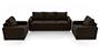 Apollo Sofa Set (Chocolate, Leatherette Sofa Material, Regular Sofa Size, Soft Cushion Type, Regular Sofa Type, Master Sofa Component, Regular Back Type, Regular Back Height) by Urban Ladder - - 95227