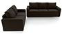 Apollo Sofa Set (Chocolate, Leatherette Sofa Material, Regular Sofa Size, Soft Cushion Type, Regular Sofa Type, Master Sofa Component, Regular Back Type, Regular Back Height) by Urban Ladder - - 95229