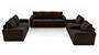 Apollo Sofa Set (Chocolate, Leatherette Sofa Material, Regular Sofa Size, Soft Cushion Type, Regular Sofa Type, Master Sofa Component, Regular Back Type, Regular Back Height) by Urban Ladder - - 95233