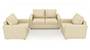 Apollo Sofa Set (Cream, Leatherette Sofa Material, Regular Sofa Size, Soft Cushion Type, Regular Sofa Type, Master Sofa Component, Regular Back Type, Regular Back Height) by Urban Ladder - - 95263