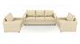 Apollo Sofa Set (Cream, Leatherette Sofa Material, Regular Sofa Size, Soft Cushion Type, Regular Sofa Type, Master Sofa Component, Regular Back Type, Regular Back Height) by Urban Ladder - - 95264