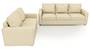 Apollo Sofa Set (Cream, Leatherette Sofa Material, Regular Sofa Size, Soft Cushion Type, Regular Sofa Type, Master Sofa Component, Regular Back Type, Regular Back Height) by Urban Ladder - - 95265