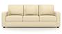 Apollo Sofa Set (Cream, Leatherette Sofa Material, Regular Sofa Size, Soft Cushion Type, Regular Sofa Type, Individual 3 Seater Sofa Component, Regular Back Type, Regular Back Height) by Urban Ladder - - 95270