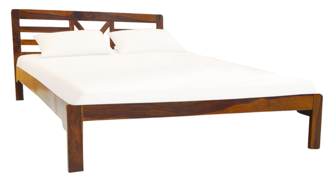 Regal Retreat Bed Non Storage Bed (Queen Bed Size, PROVINCIAL TEAK Finish) by Urban Ladder - - 