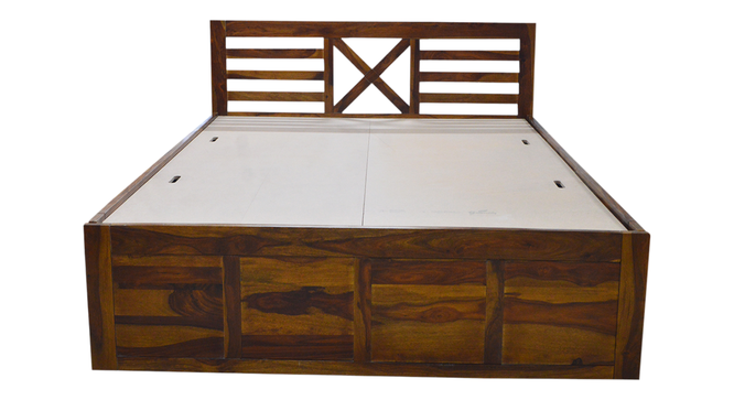 Dreamweaver Non Storage Bed (Queen Bed Size, Box Storage Type, PROVINCIAL TEAK Finish) by Urban Ladder - - 