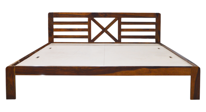 Regal Retreat Bed Non Storage Bed (Queen Bed Size, PROVINCIAL TEAK Finish) by Urban Ladder - - 