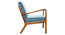 Solitude Accent Chair ( Blue Texture) (Light Blue) by Urban Ladder - - 