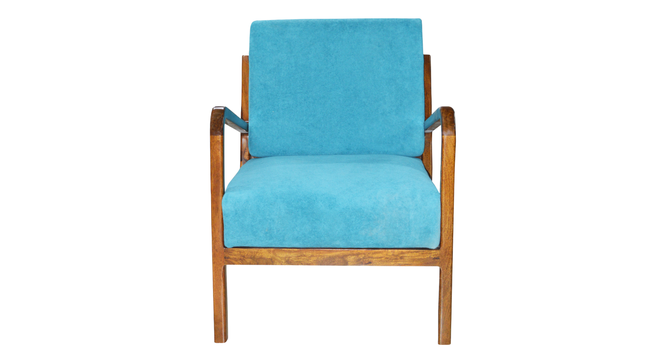 Solitude Accent Chair ( Blue Texture) (Blue) by Urban Ladder - - 