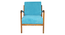 Solitude Accent Chair ( Blue Texture) (Blue) by Urban Ladder - - 
